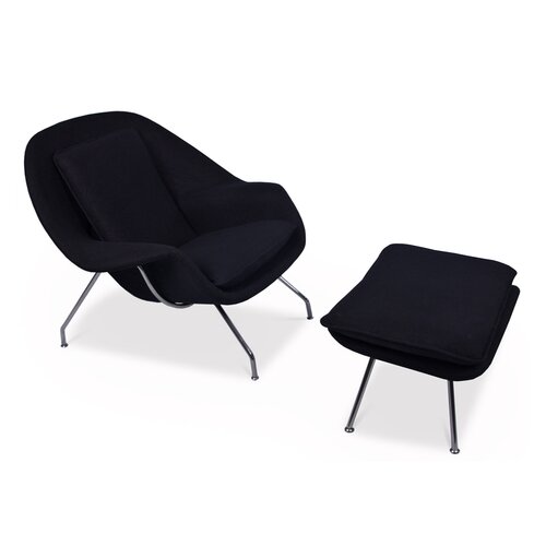 Eero Saarinen Womb Chair in Schwarz