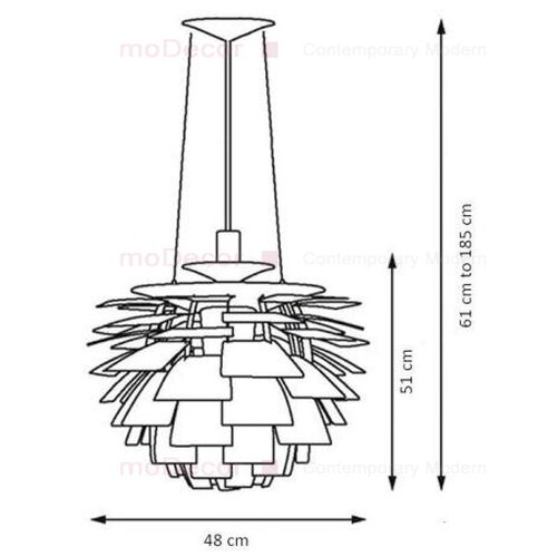 Kleine Poul Henningsen Artichoke Lamp in Kupfer