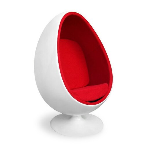 Eero Aarnio Egg Chair mit rotem Polster
