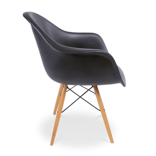 Eames DAW Stuhl in Schwarz