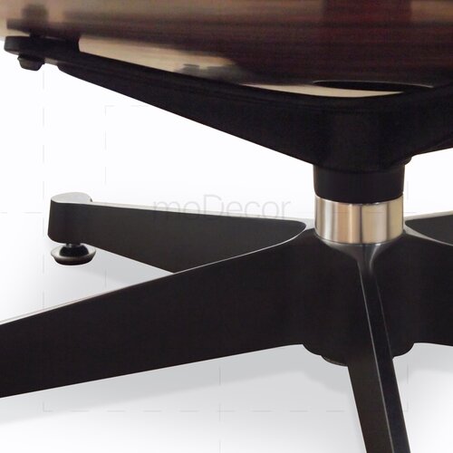 Eames Lounge Chair und Ottomane - Schwarz mit Kirschholz