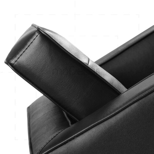 Florence Knoll Petite Zweisitzer mit schwarzem Leder