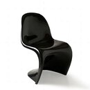 2er Set Verner Panton Stuhl in Schwarz