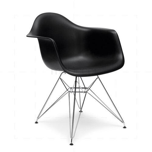 2er Set Eames DAR Stuhl in Schwarz