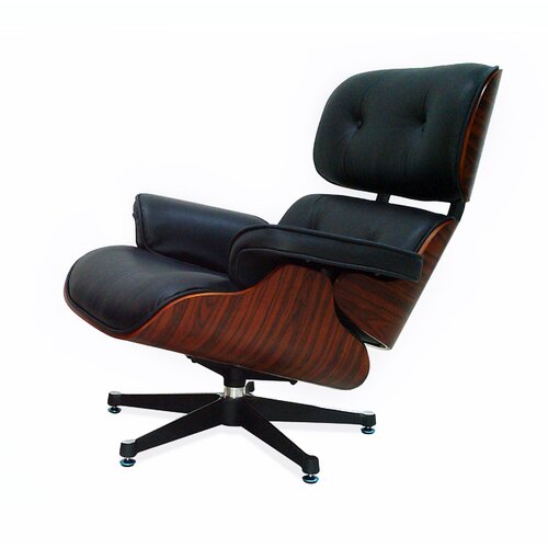 Eames Lounge Chair - Schwarz mit Kirschholz