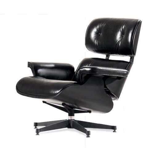 Eames Lounge Chair - Schwarz mit schwarzem Holz