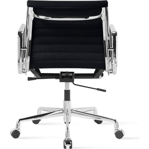 Halbhoher EA 117 Eames B�rostuhl mit Stoffbezug aus Flachgewebe in schwarz
