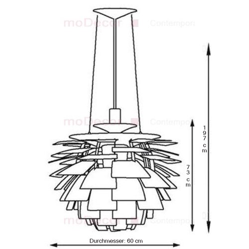 Gro�e Poul Henningsen Artichoke Lamp in Kupfer